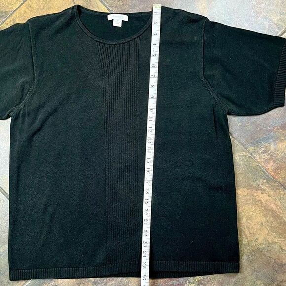 Dress Barn Women’s Black Short Sleeve Sweater 1X - Picture 5 of 9